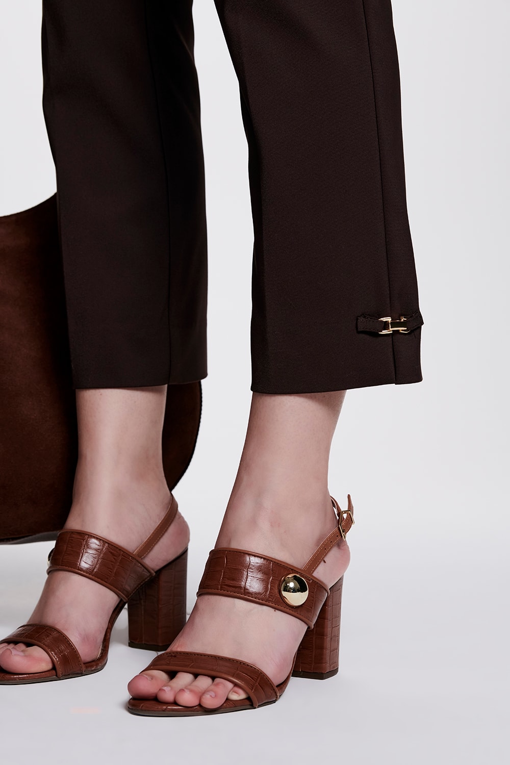 MOCASSIM CROCO COM FIVELA METAL - MARROM