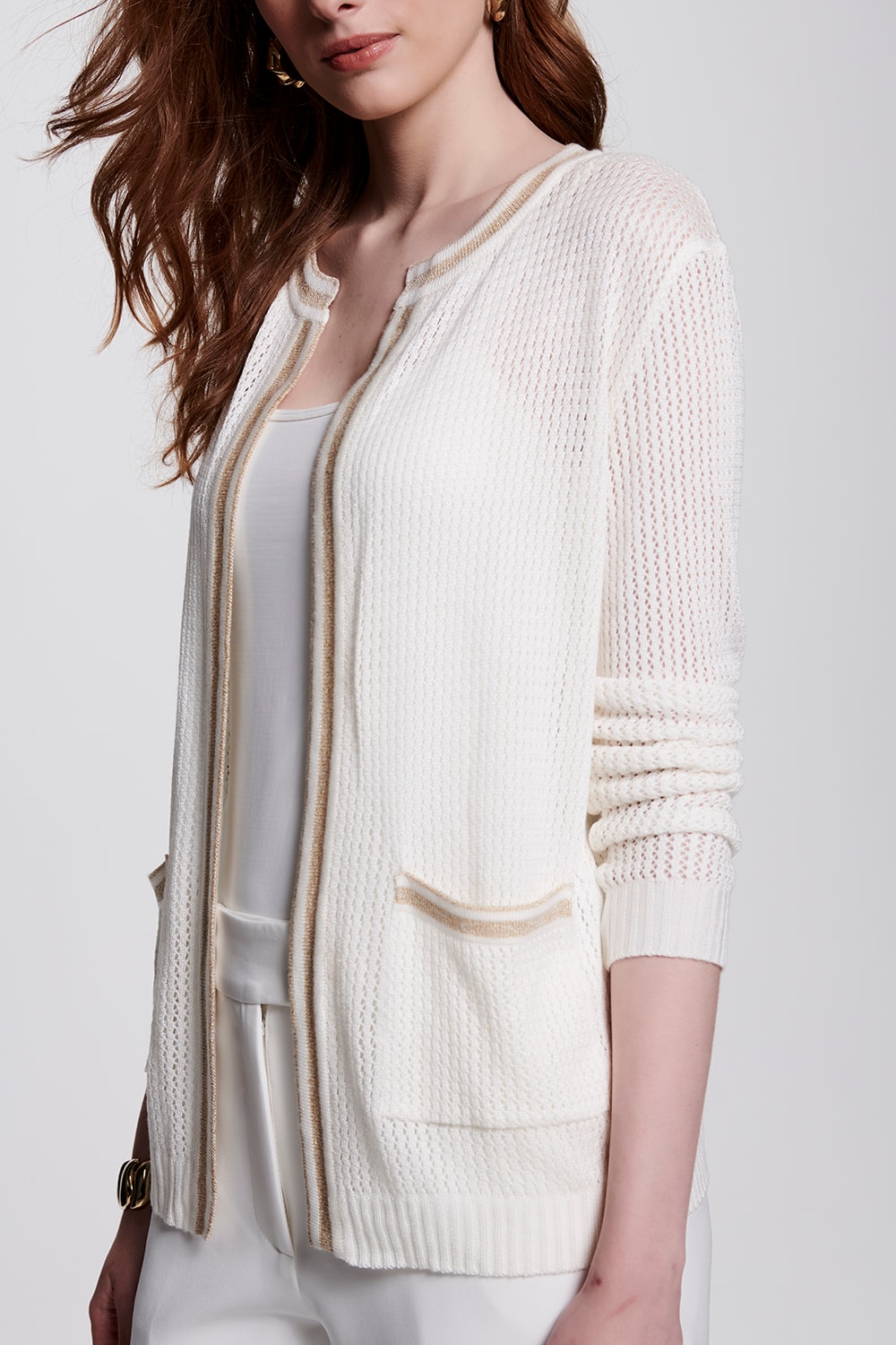 CARDIGAN EM TRICOT - OFF WHITE