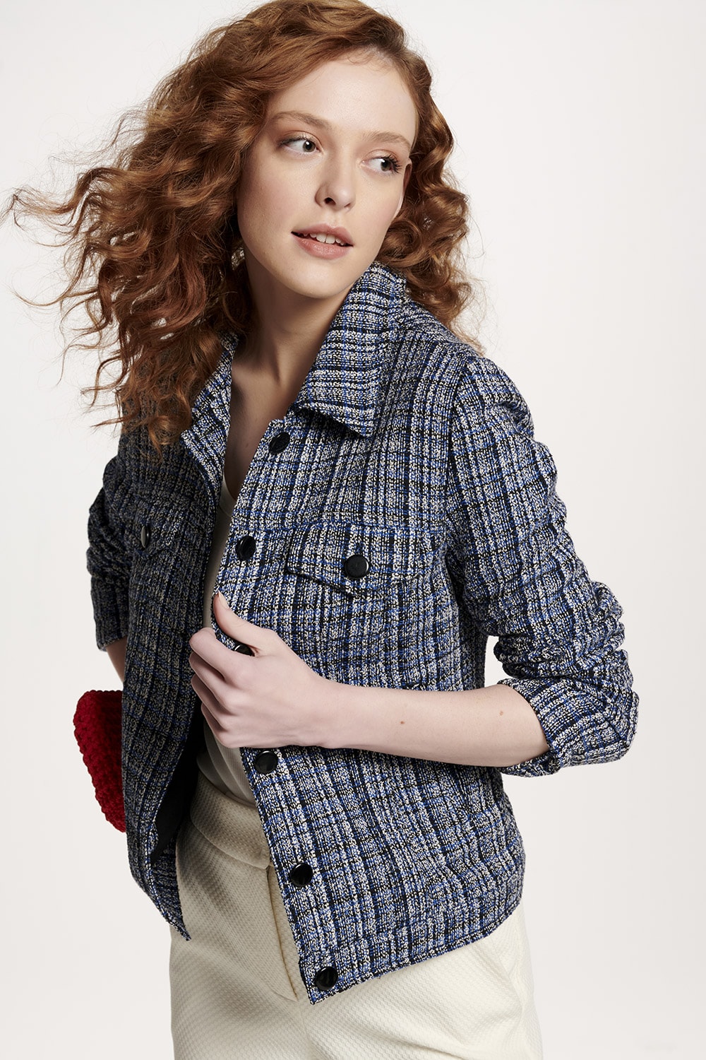 JAQUETA TWEED - AZUL