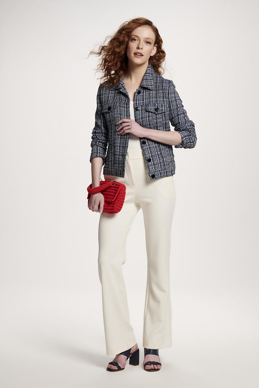 JAQUETA TWEED - AZUL