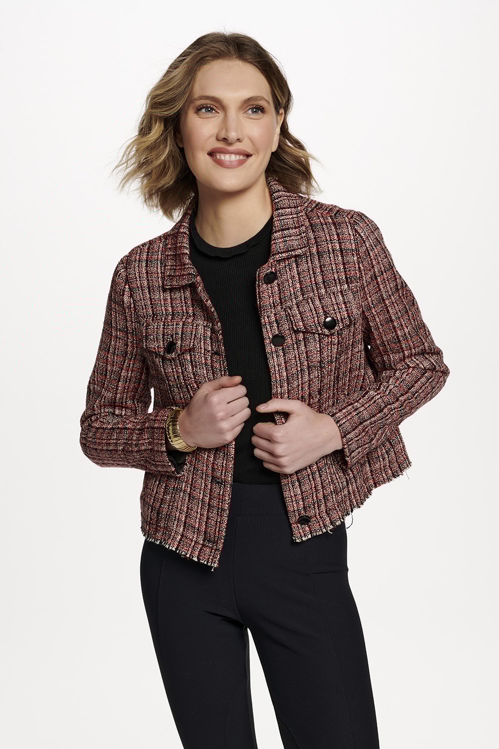 JAQUETA TWEED - VERMELHO