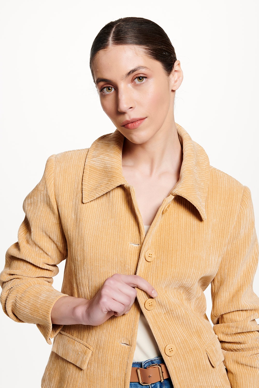 ジャケット・アウター argue COTTON NYLON M-65 HALF COAT/CAMEL CAMEL CROWN Jaqueta masculina à prova d'água casaco de chuva com