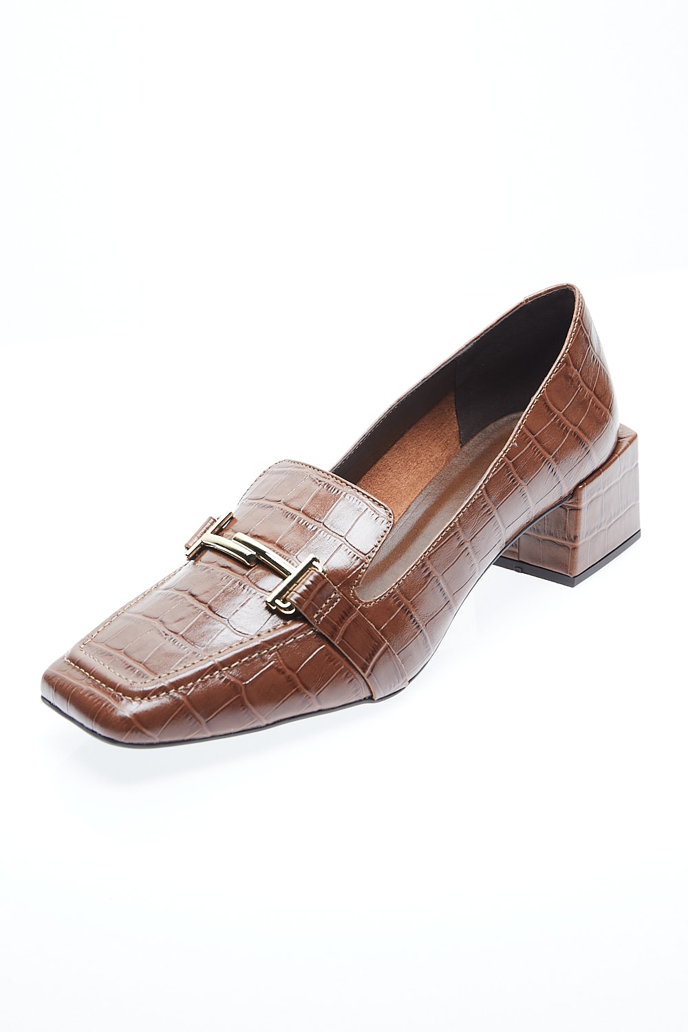 MOCASSIM CROCO COM FIVELA METAL - PRETO